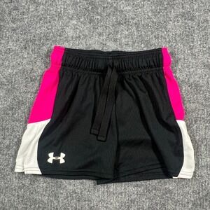 Under Armour Athletic Shorts Youth Medium Black Loose Fit Heatgear Running Yoga